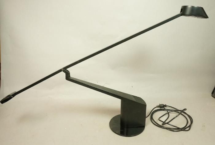 Lot 169  -  Italian Cantilever Table Lamp. Modernist Black Desk Lamp. Design: R BONETTE. -- Dimensions:  H: 24 inches: W: 32 inches --- 