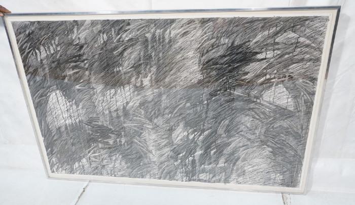 Lot 332  -  Natalie Alper 1983 Graphite wash Painting.  August #2-- Dimensions:  Image Size: H: 39.5 inches: W: 63 inches --- 