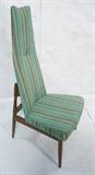 Lot 339  -  Adrian Pearsall  Tall Back Lounge Chair.  American Modern Walnut.  Paddle Arms.-- Dimensions:  H: 41.5 inches: W: 26.5 inches: D: 27 inches --- 