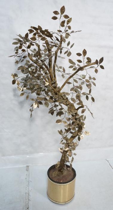 Lot 342  -  C. Jere Brutalist Tree Sculpture.  Wood And Metal.  -- Dimensions:  H: 80 inches: W: 37.5 inches --- 