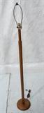 Lot 479  -  Teak Column Floor Lamp. Round Teak Base.-- Dimensions:  H: 58 inches: W: 9 inches --- 