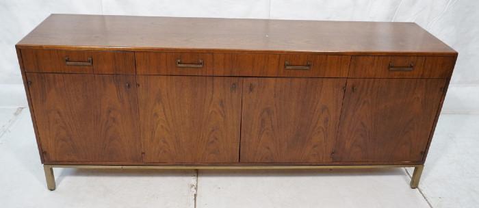 Lot 489  -  FOUNDERS American Modern Walnut Credenza Sideboard. Three Drawers over Four Doors.  Raised on legs.-- Dimensions:  H: 32 inches: W: 78 inches: D: 19 inches --- 