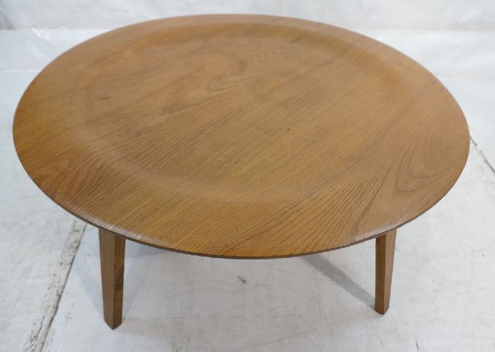 Lot 498  -  CHARLES EAMES Wood Coffee Cocktail CTW Table. HERMAN MILLER. Marked CTW. -- Dimensions:  H: 15.5 inches: W: 34 inches: D: 34 inches --- 