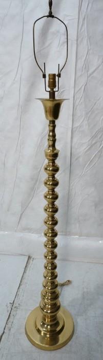 Lot 575  -  Tall Decorator Brass Floor Lamp. -- Dimensions:  H: 63 inches --- 