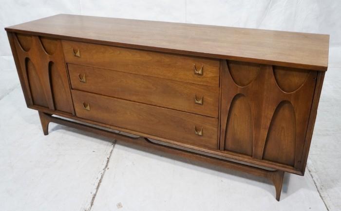 Lot 694  -  Broyhill BRASILIA Credenza Dresser. Three Drawers & two doors. Marked.-- Dimensions:  H: 31 inches: W: 72 inches: D: 19 inches --- 