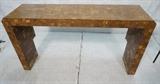 Lot 756  -  Coconut Shell Patchwork Hall Console Table. -- Dimensions:  H: 28.5 inches: W: 54 inches: D: 15.5 inches --- 