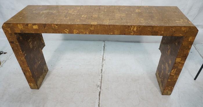 Lot 756  -  Coconut Shell Patchwork Hall Console Table. -- Dimensions:  H: 28.5 inches: W: 54 inches: D: 15.5 inches --- 