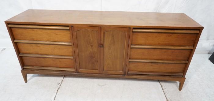 Lot 764  -  LANE American Modern Credenza Low Chest Dresser. Raised on legs. -- Dimensions:  H: 31 inches: W: 74.5 inches: D: 18 inches --- 