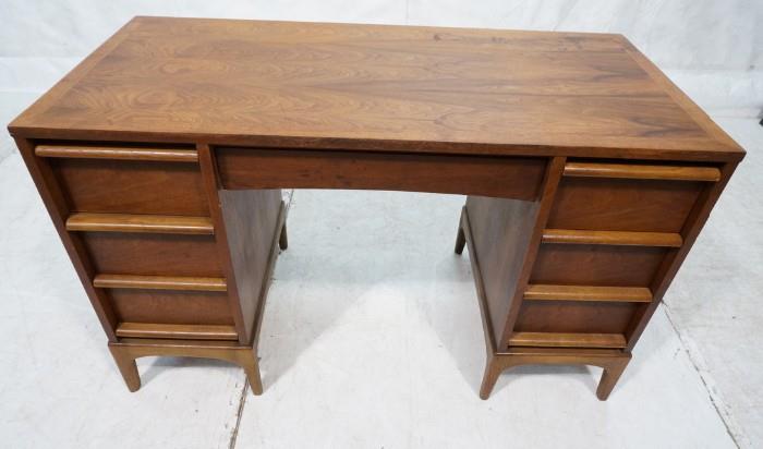 Lot 800  -  Modernist Lane Walnut Desk. Seven drawers. -- Dimensions:  H: 29.25 inches: W: 48 inches: D: 24 inches --- 