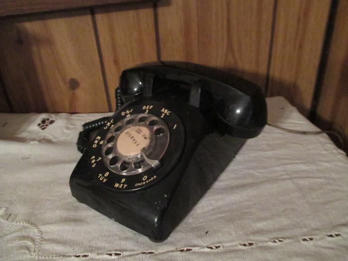 Old Black Rotary Phone
