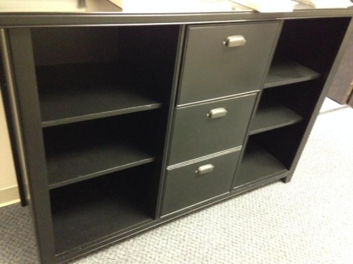 black 3 drawer shelf