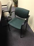 set of green patterned chair (4)
