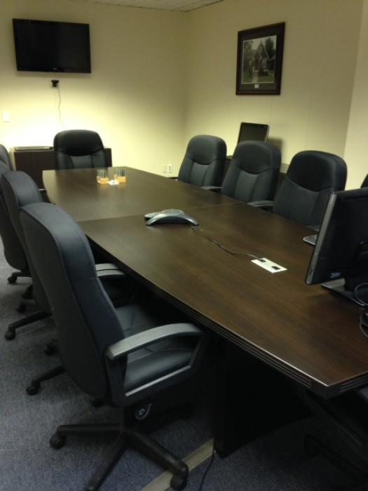 12 ft conference table with 12 chairs