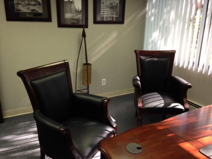 2 high back executive office chairs