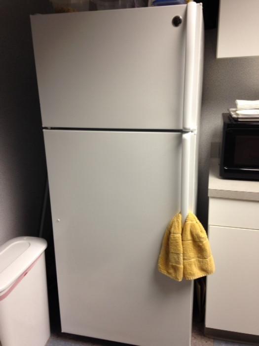 66 in white textured refrigerator