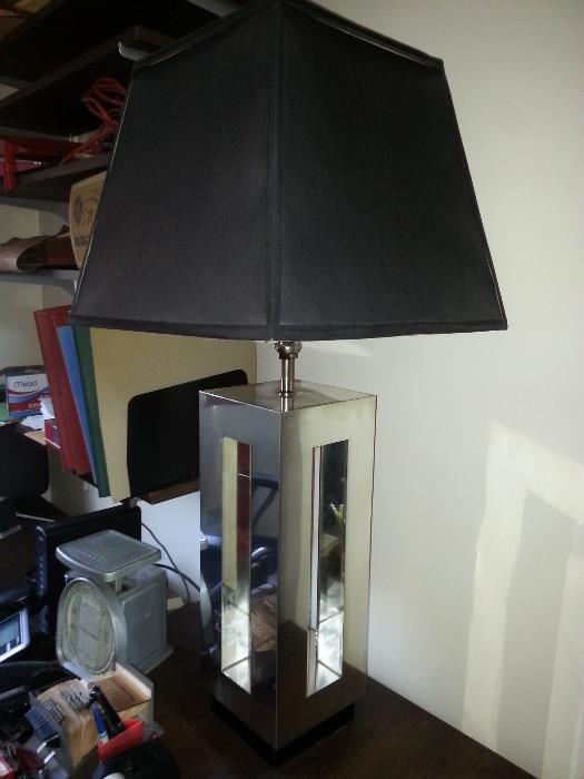 I love this silver and black lamp!