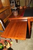 Vintage small wooden desk and chair
