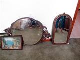 VINTAGE PRINTS AND MIRROR