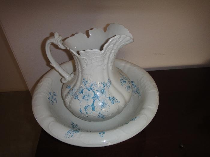 Dresden Pitcher and bowl