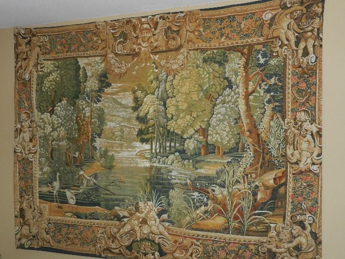 This is a large original French tapestry, details coming