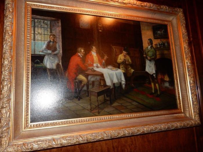 24" x 36" Gentlemen in a Pub. by E. Larrop Jr. Cost $6000 sell for $2500