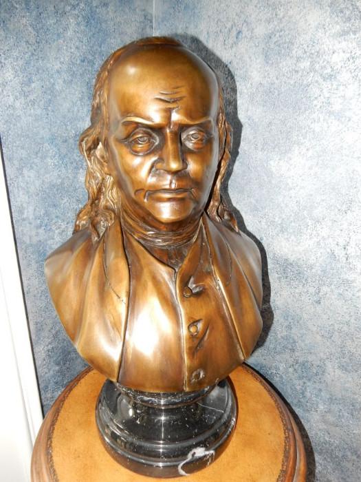 Ben Franklin bronze bust. Cost $1,500 sell for $550
