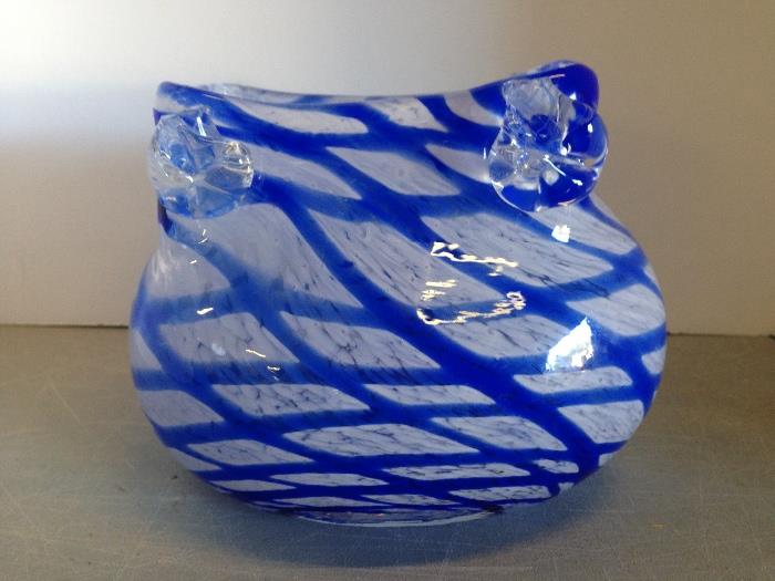 Blue and White Decorative Vase