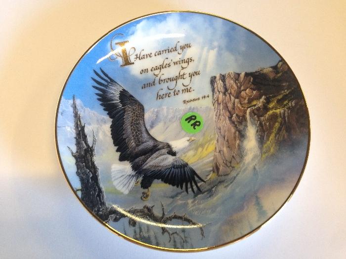 Decorative Eagle Plate with Bible Verse