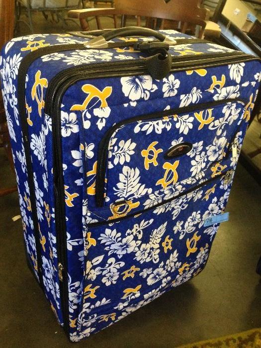 Sea Turtle and Hibiscus Style Large Suitcase