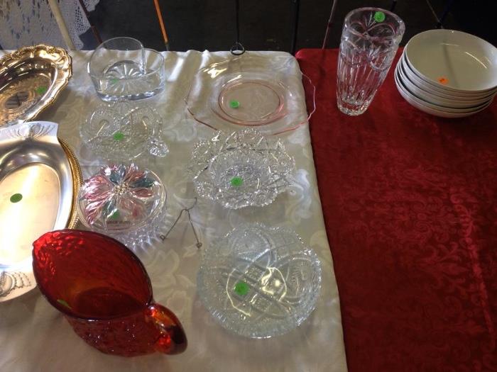 Various Crystal Candy Dishes
