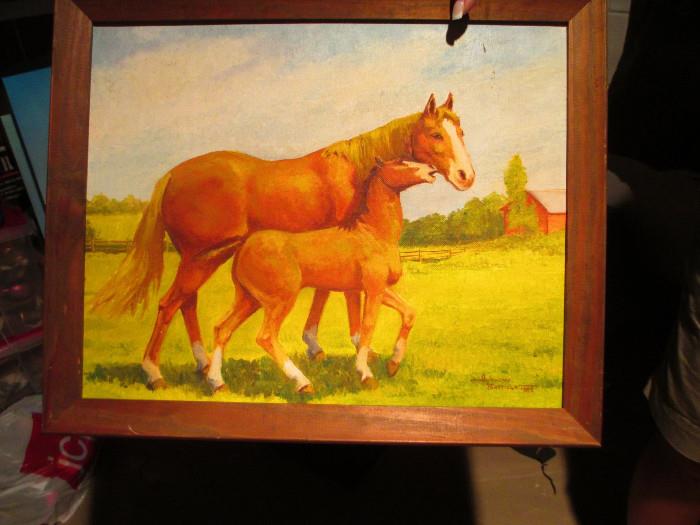 HAND PAINTED HORSE PICTURE