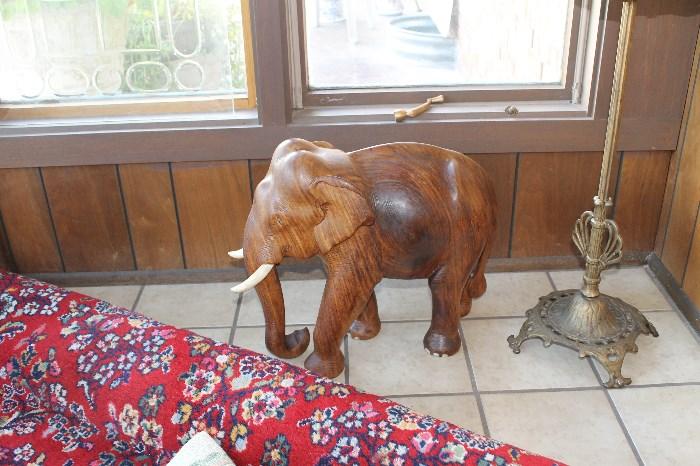 Large wooden elephant
