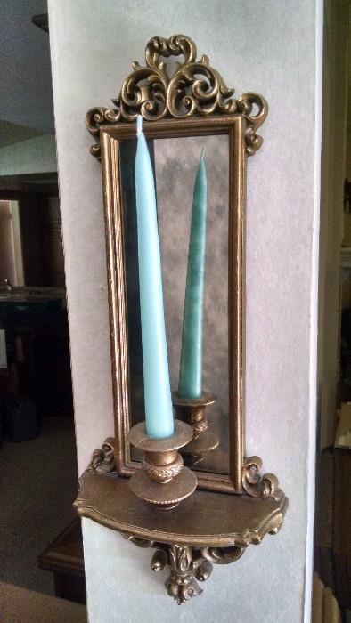 Mirrored Candle Sconce