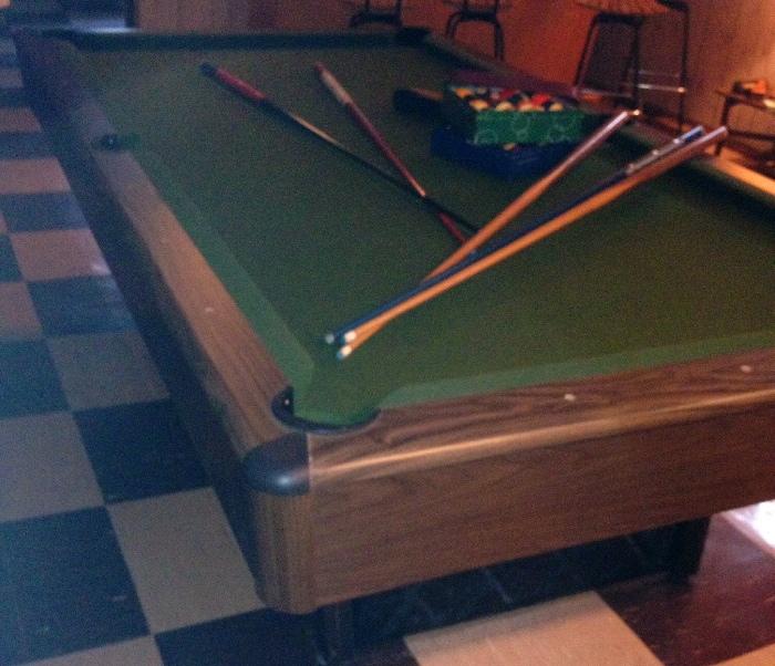 7' Slate pool table includes balls & sticks