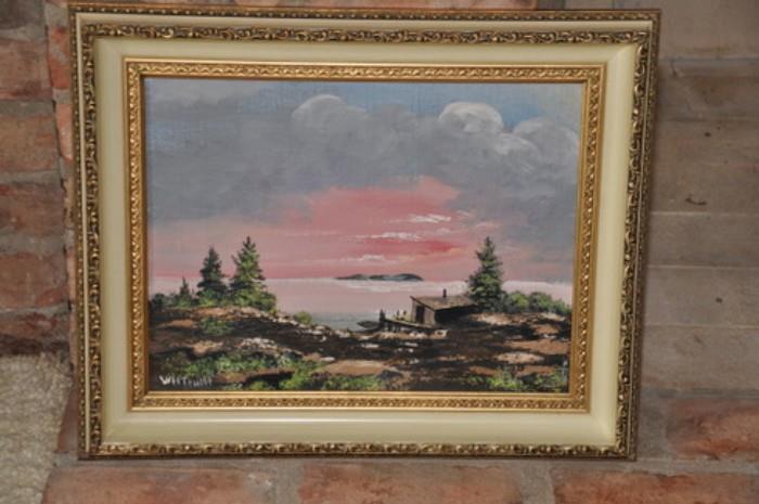 004 Landscape on canvas by W H Truitt 20.5 x 16 