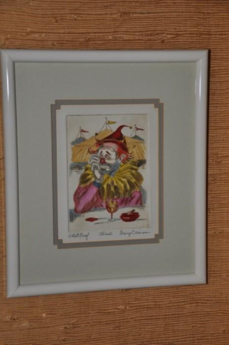 	
054  Sad Clown print Artists Proof by George Crionas 6/12 x 8/14