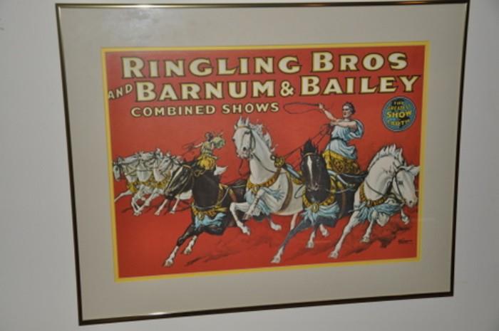 123  Four circus litho posters Ringling Barnum and Bailey Strobridge and Courier companies poster 16 x 24