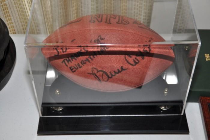 464 Autographed football by Bruce Coslet