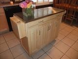 Kitchen Island w/ Stainless Top. Lots of storage