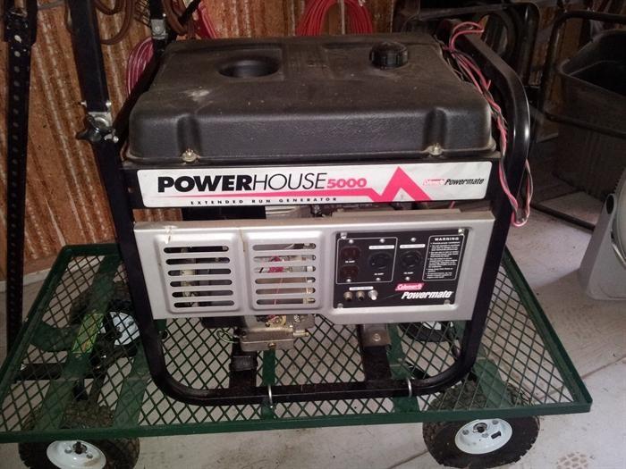 Craftsman PowerHouse 5000 Generator and nice rolling cart