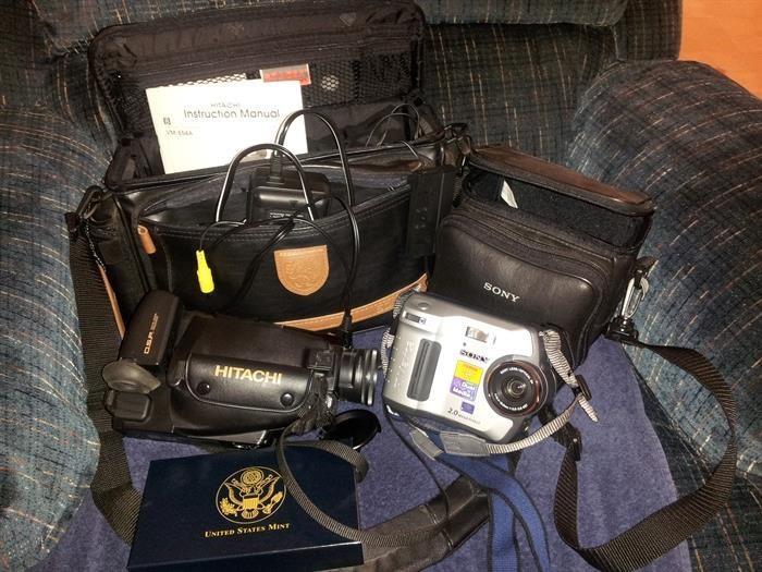 More camera's - Sony digital and Hitachi Video with travel case