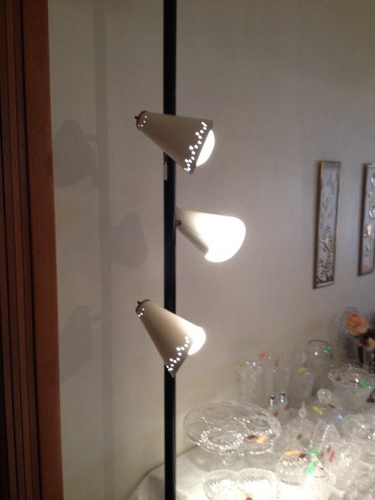 1960s Pole Lamp, Misc Crystal pieces