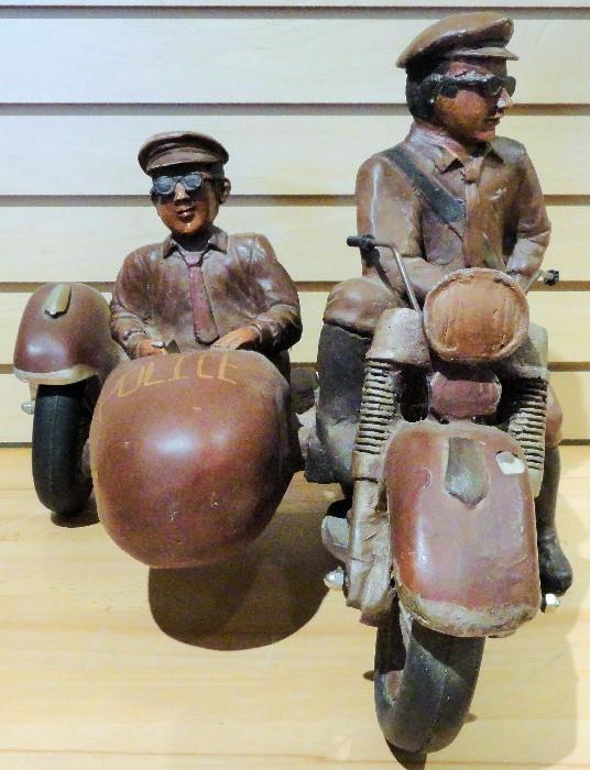 Folk Art, Motorcycles, Harley Davidson, Figurines