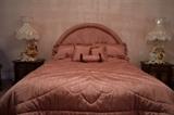 King size bed w/ custom made headboard