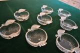 Crystal apple shaped ice cream bowls 
