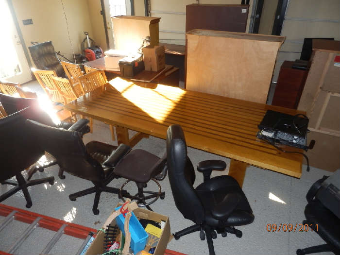 Large Conference table & chairs & other office furniture