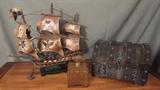 Mayflower Model & Treasure Chest