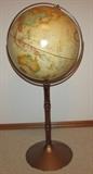 16 Inch World Globe on Metal/Wood Stand
