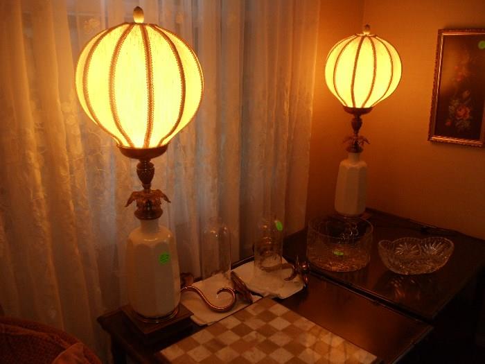            Vintage Lenox Lamps with Original Shades