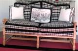 Black & White Plaid Settee